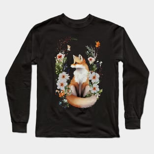 Fox Flower Long Sleeve T-Shirt